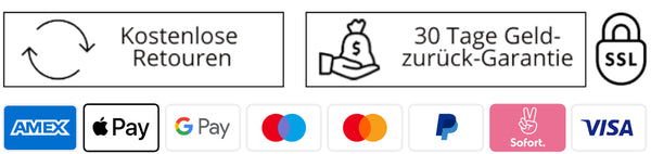 Zahlungsoptionen Paypal Visa amex sofort mastercard kreditkarte ssl geld zurück garantie 